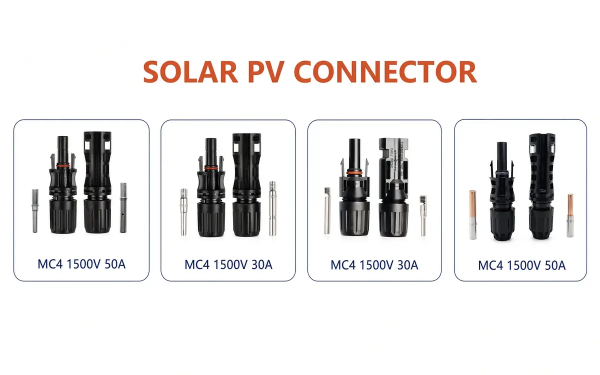 Solar PVC Connector – Đầu Nối Năng Lượng Mặt Trời 1500V DC IP68 Cho Cáp Solar 4mm² và 6mm²